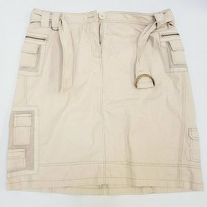 The Limited Khaki Cargo Skirt Womens Size 12
